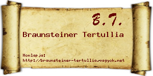 Braunsteiner Tertullia névjegykártya
